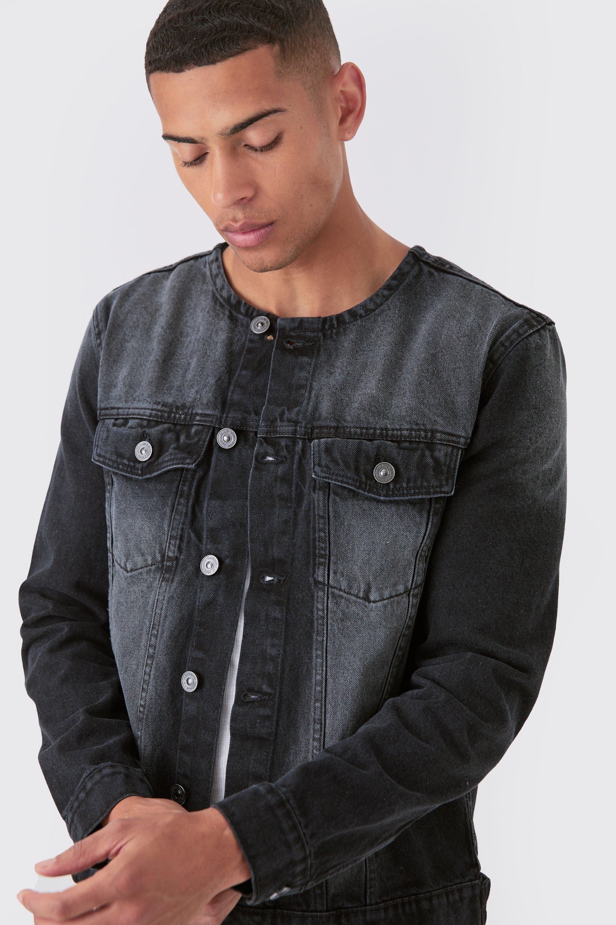 Veste jean delavé discount homme